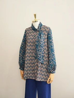 Ederra Piper Top / Atasan Wanita / Atasan Motif L/XL Deep Teal