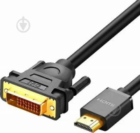 绿联 HD106 10136 1080P HDMI M 轉 DVI+1 M 3M 電纜 黑色