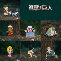 Attack On Titan Micro Building Blocks JP Anime Cartoon Armored Titan Diamond Assembled Model Mini Brick Figure For Kid Toys
