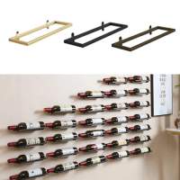 1PC Wall-Mounted Bar Wine Rack Holder Accessories Display Iron Support Shelf Wine Cellar Beer Champagne Storage