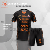 Baju Bola Persija Fc 2024 Third Liga 1 Indonesia Free Custom Nama Warna Hitam Jersey Sport
