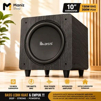 Active Subwoofer 10 Inch 150W RMS 300W Peak Bass Aktif Home Theater Built In Amplifier Deep Bass Pow