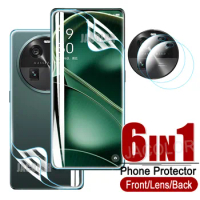 6in1 Hydrogel Protector For OPPO Find X6 Pro X5 X3 Screen Soft Film+Back Cover Gel Film+Lens Glass OPO FindX6 X6Pro X5Pro X3Pro