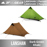 3F UL GEAR 2021 Newest Lanshan1 neue Version 230cm Lanshan 2 Ultraleicht Camping 3/4 Saison 15D Silnylon Kolbenstangenlosen Zelt