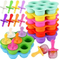 DIY Popsicle Mold Plastic Ice Pop Mold Food Grade Silicone Sticks Popsicle Makers Mould Baby Fruit Shake Ice Cream Making Tools