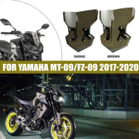 FZ09 MT09 Windscreen Motorcycle Flyscreen Deflector with Bracket For 2017 2018 2019 2020 Yamaha MT-09 FZ-09 MT FZ 09 Windshield