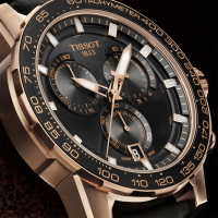 【TISSOT 天梭】Supersport 三眼計時手錶-45.5mm(T1256173605100)
