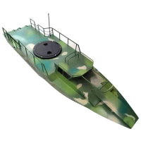 RC Boat CB90 Patrol Boat Model Double Jet Pump Propeller Large Metal Stainless Steel Unmanned Boat Length 125cm