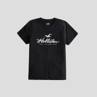 Hollister 海鷗 HCO 熱銷印刷文字海鷗圖案短袖T恤(女)-黑色