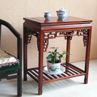 實木花架置物架客廳中式長方形桌花幾簡約小茶幾木質花架子魚缸架