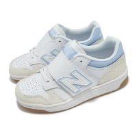 【NEW BALANCE】休閒鞋 480 中童 寬楦 米白 藍 魔鬼氈 膠底 復古 小朋友 運動鞋 NB(PHB480IG-W)