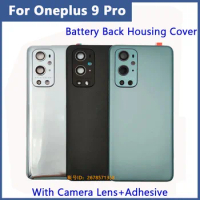 For OnePlus 9 Pro 5G Original Back Cover Rear Housing 1+ 9 Pro Back Door Replacement Hard Battery Cover Lens With Adhesive