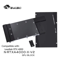 Bykski N-RTXA4000-X-V2 GPU Water Cooling Block For Leadtek RTX A4000 Full Metal Cover With Backplate