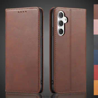 Magnetic attraction Leather Case for Samsung Galaxy A54 5G A 54 5G Holster Flip Cover Case Wallet Phone Bags Fundas Coque