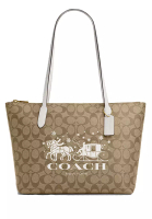 COACH Coach PVC with leather medium size women's one shoulder handbag CN626IMDJ8