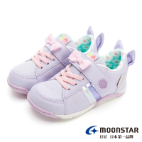 MOONSTAR 月星 中童鞋赤子心系列-小兔兔寬楦休閒鞋(紫)