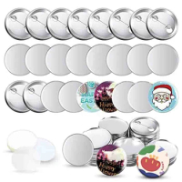 600 Pcs Blank Button Making Supplies 25Mm/1Inch Back Button Pin