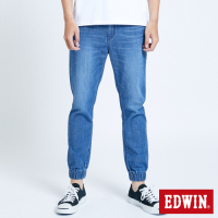 EDWIN 503 輕柔舒適 五袋式束口牛仔褲-中性-石洗藍