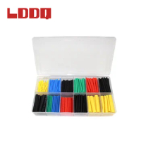 LDDQ 530pcs Heat Shrink Tube shrinkage ratio 2:1 seven color Tube Cable Sleeving Assortment Wrap Wire Kit with Polyolefin Tube
