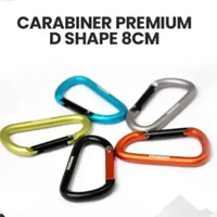Carabiner Premium Munkees D Shape 8cm - 3208 Blue
