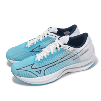 Mizuno 競速跑鞋 Wave Rebellion Sonic 2 女鞋 白 水藍 雙層中底 運動鞋 美津濃 J1GD2430-71