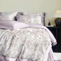 BIOSIBEDDING Sprei Bedcover Katun Jepang Sutra Motif Bunga Pink - Sprei Readystok Sprei Custom Semua