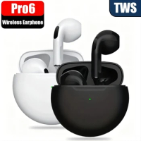 TWS Wireless Bluetooth Earphones Headphones Mini Earpone Headset For Xiaomi Android Apple iPhone Earbuds Pro6