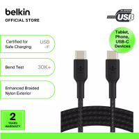 Belkin Belkin CAB004bt Black BoostCharge Braided USB-C to USB-C Cable 1M (Iphone15, Samsung, Tablet, Ipad)