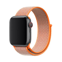 Dây đeo iWatch, Dây đeo iWatch, Dây đeo đồng Đồng Hồ Nylon, Cảm giác mùa hè, Màu cam và đỏ, Thích hợ
