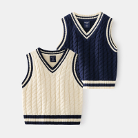 Baju Rompi Bulu Budak Lelaki Atas Pullover Bayi 2023 Pakaian Kanak-Kanak Musim Bunga dan Musim Luruh Baru Budak Kecil Trend Borong Sweater