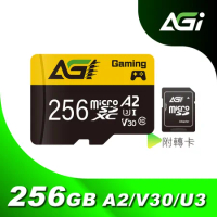 AGI Supreme TF138 microSDXC 256GB 記憶卡 U3 A2 4K 附轉卡  (台灣製造 小卡行車紀錄)