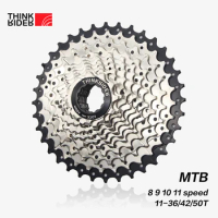 ThinkRider 8 9 10 11 Speed Velocidade Bicycle Cassette Mountain Bike MTB Freewheel Sprocket 36T 40T 42T 46T 50T 52T for Shimano
