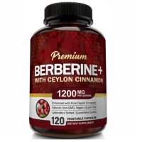 Berberine HCL, Kualiti Premium, 1200mg, 120 Kapsul, Ditambah Kayu Manis Ceylon Benar Tulen, Pil Tamb