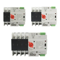 ATS 63A 100A 125A 2P 3P 4P Din Rail Power Transfer Switch Ac Automatic Transfer Switch With CE Certi