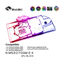 Bykski Full Coverage GPU Water Block For MSI RTX2070 ARMOR 8G OC / V373-014R / Copper Radiator Block/12V/5V N-MS2070GM-Z-X