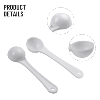 50pcs 1g White Plastic Measuring Spoon Gram Scoop Food Baking Medicine Powder