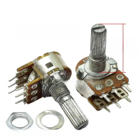 Công Tắc Âm Lượng Loa Bộ Khuếch Đại, A10K, 50K, 100K, Kép 6 Chân, Đơn 3 Chân, Trục Tròn, Đường Kính
