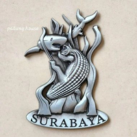 Magnet Tempelan Kulkas Souvenir Surabaya Besi Indonesia
