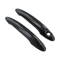 Penutup Pemegang Pintu Gentian Karbon Hitam, Untuk MINI Cooper S JCW R50 R53 R55, Set 2