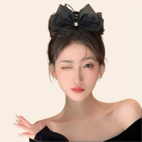 Kẹp tóc nơ voan lớn – phong cách tiểu thư Hàn Quốc C4