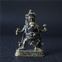尼泊爾手工銅件冥王佛像擺件藏式尼泊爾民族風手工冥王像擺件1入
