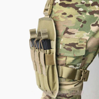 EmersonGear Tactical Triple EmersonGear Airsoft Hunting Drop Leg SMG Magazine Thigh Pouch Mag Holder Carrier For MP5 / MP7 / KRI