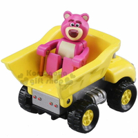 小禮堂 迪士尼 熊抱哥 TOMICA小汽車《黃粉.堆土車.#07》公仔.玩具.模型