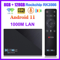 H96 Max RK3566 Smart TV Box Android 11 8GB 64GB 128GB 2.4G 5G Wifi 8K Voice Google Play H96max TV Box Android 11.0 Media Player