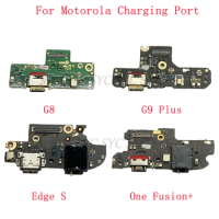 Original USB Charging Port Connector Board Flex Cable For Motorola Moto G8 G9 Plus Edge S G100 One Fusion+ Repair Parts