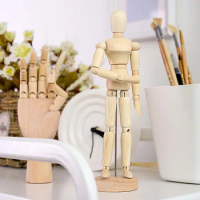 Polished Human Art Models Artist Sketch Supplies Home Decor Movable Limbs Wooden Toy Action Toy Figures Mannequin Figure Model