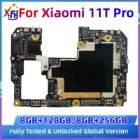 Mainboard for Xiaomi 11T Pro, 5G, Original Main Circuits Board, 128GB 256GB Global ROM, Motherboard with Google Installed