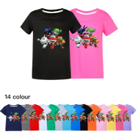 Super Wings Cosplay Costume Kids Casual Outfits Toddler Boys Short Sleeves T Shirt Baby Girls Summer Clothes Children's Clothing