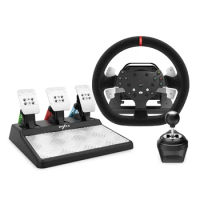 V10 Dual Vibration Gaming Racing Simulator Steering Wheel For Ps4 Playstation 4 Controller, Xbox Series, Switch, Pc