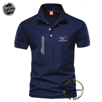 Khuyến mãi!!!Áo thun Mizuno Kirka, chữ/logo màu bạc, cổ polo; áo polo tay ngắn/tay dài; chất lượng c